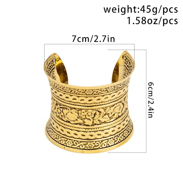 Utskuret elefantdjurarmband Öppet brett armband E E E