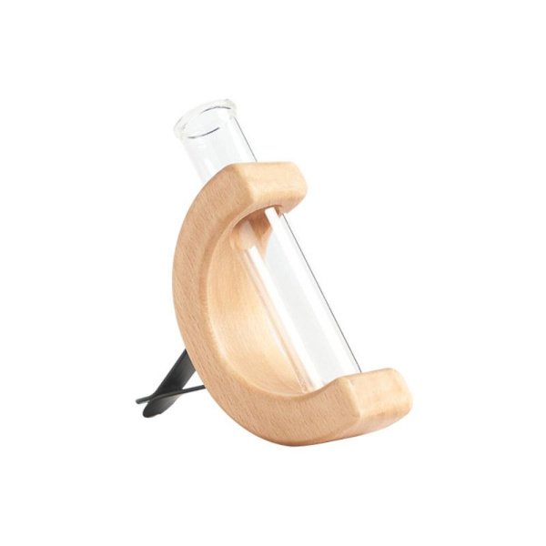 Reagensglas Vase i massivt træ Mini Bonsai Vase 1 1 1