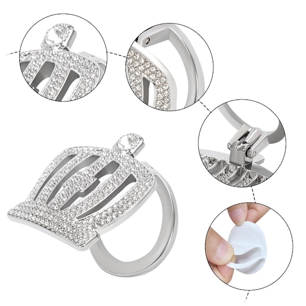 Auton moottorin käynnistyspysäytyspainikkeen cover Bling Owl Push Start Button Crown