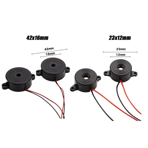 2stk Elektronisk Buzzer Alarm Mekanisk summer 23X12MM 23x12mm