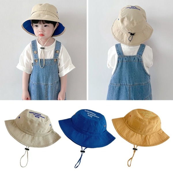 Børne Bucket Hat Solhætte KHAKI S Khaki S