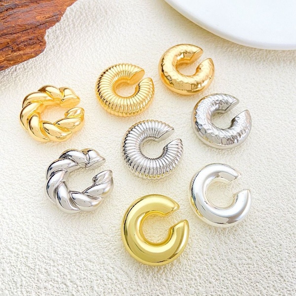 Øremanchet Øreknogleclip #3-GULD #3-Gold