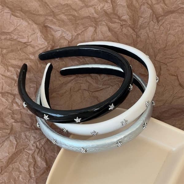 Svamp Hårband Glänsande Hårband SILVER Silver