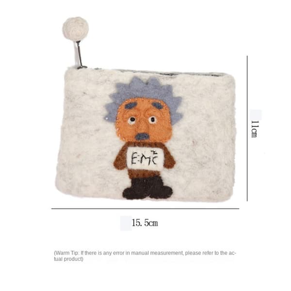 Håndlavet pung i uldfilt, modepung E