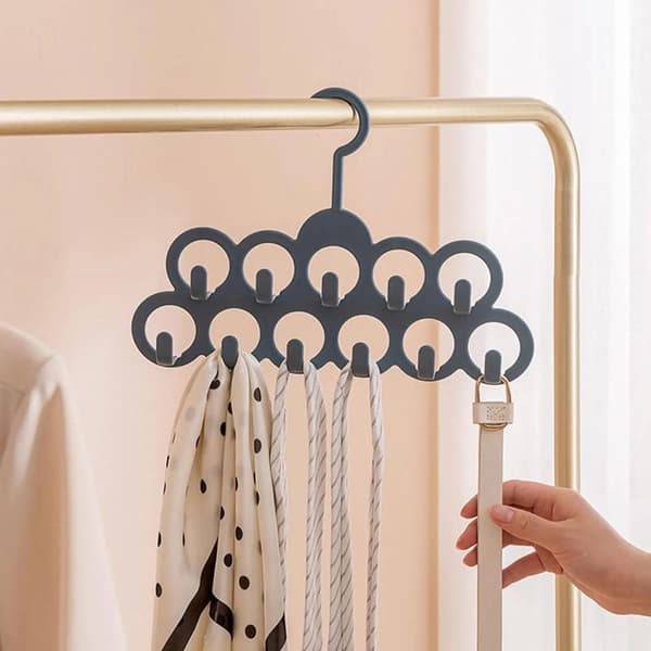 11 Hål Hängare Display Organizer Krok GRÅ grey