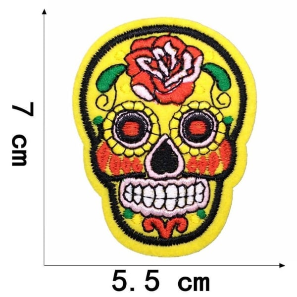 8 Stk Farge Skull Patches Skull Klær Patch LILLA purple