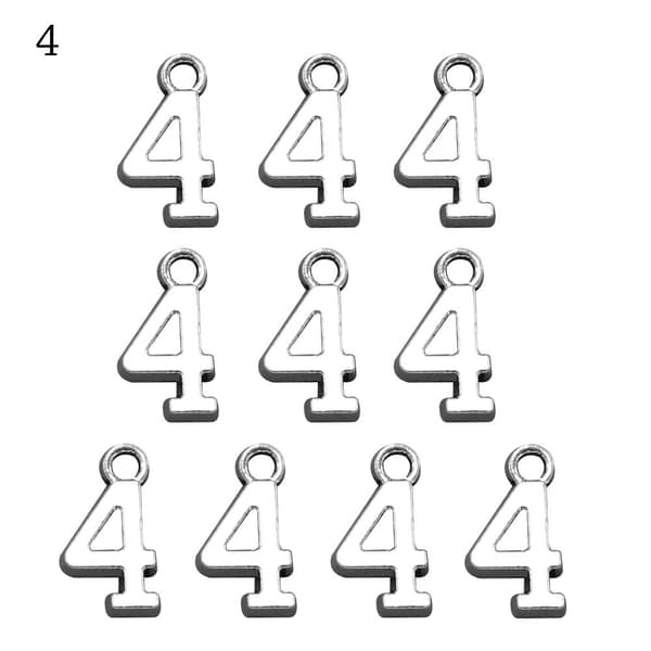 10 st Berlocker med siffror Arabiska siffror Berlocker 4 4 4