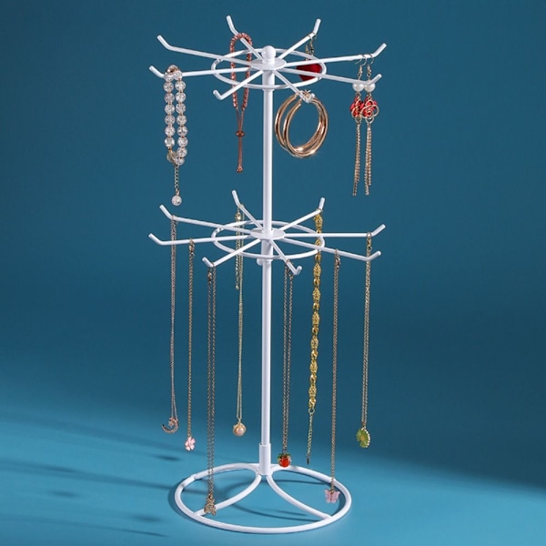 Smycken Display Stativ Halsband Organizer VIT 30CM 30CM White 30cm-30cm