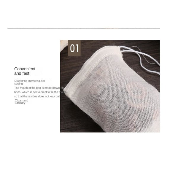 50 Stk Krydderposer Muslinposer Krydderoppbevaring White 50 Pcs-50 Pcs