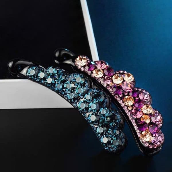 Rhinestones Bananklips Krystall Hårklyper A A A