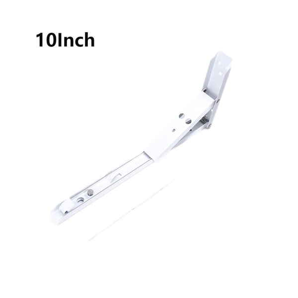 1 Par foldehyldebeslag Vægmonteret støtte HVID 10INCH white 10inch