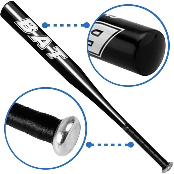 Alle baseballballtre i aluminiumslegering Baseballpinner SVART Black