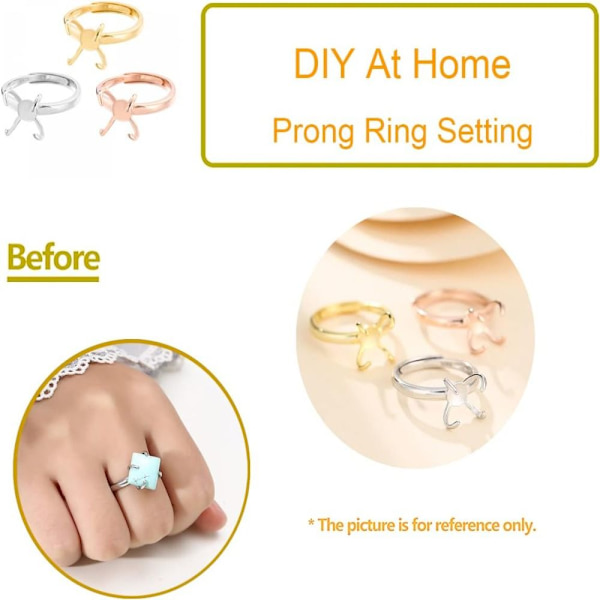 4 Claws Ring Claws Ring Base Plated Justerbara Ring Bases