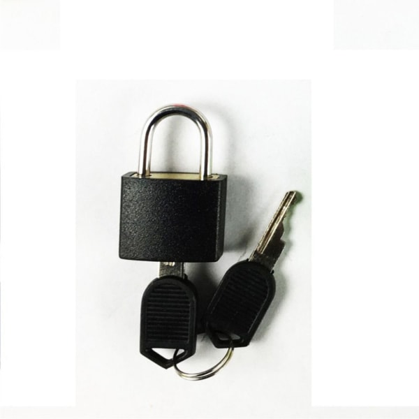 Resväska Lås med nycklar Metall Hänglås SVART black