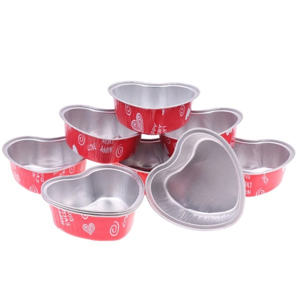 10 stk/sett aluminiumsfolie kakeform Cupcake Cup #1 UTEN LOKK #1 Without Lids-Without Lids