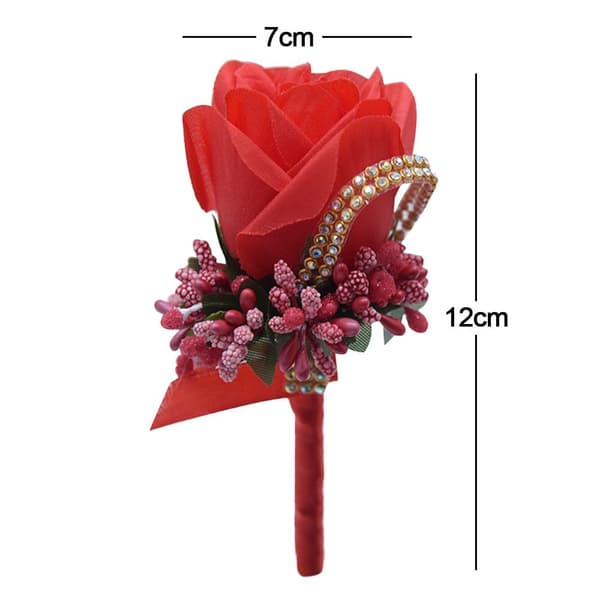 Knaphulsblomster Bryllupsblomster til Gommen champagne
