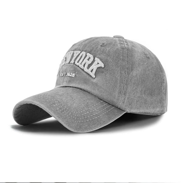 Bokstavbroderi Baseball Caps Snapback Hatter GRÅ grey