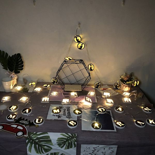 2m 10 LED Eid Mubarak LED-ljusslinga Ramadan Lykta 9 9