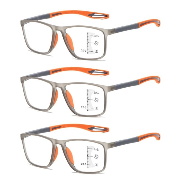 Lesebriller med anti-blått lys Firkantede briller TRANSPARANT transparent Strength 100