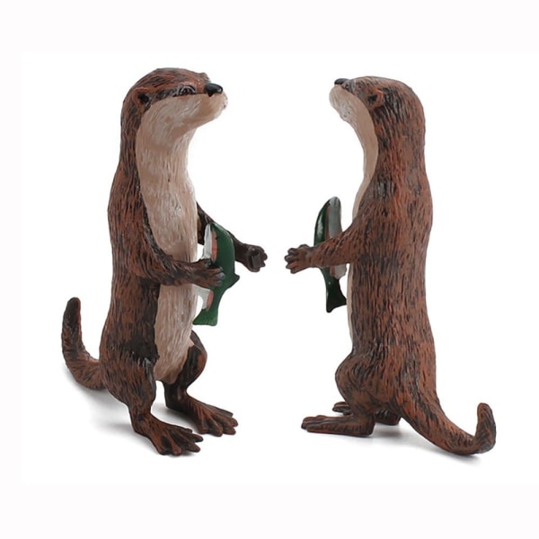 1/2 kpl Wild Animal Figurine Animal Ornament OTTER OTTER otter