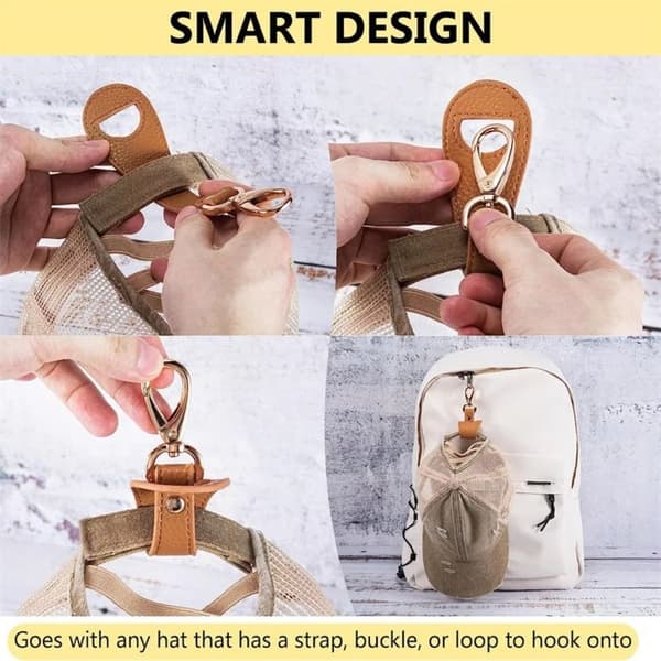 Hatteklips Golf Baseball Hatteholder BRUN Brown