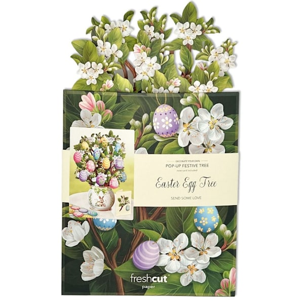 Easter Egg Tree Card Flower Blessing Tree Gratulationskort påske