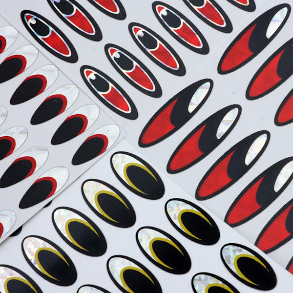 Fish Lure Eyes Lase metall lockögon C C C