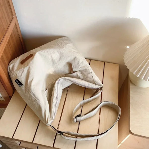 Olkapäät Crossbody Laukku Suuri Canvas Messenger Laukut KHAKI Khaki