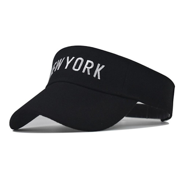 Broderi Visir Caps Solskærm Hatte SORT black