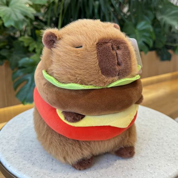 Hamburger Capybara Kapibala plysjdukke 26CM 26cm