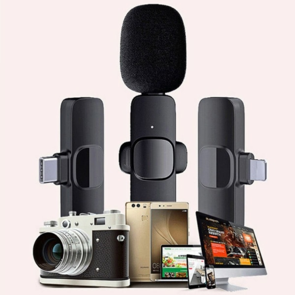 Trådlös Lavalier Mikrofon Mini Mic TYPEC 1TO2 TYPEC 1TO2 TypeC 1to2