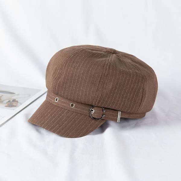 Dam Basker Mössa Plisserad Åttkantig Hatt VIT white