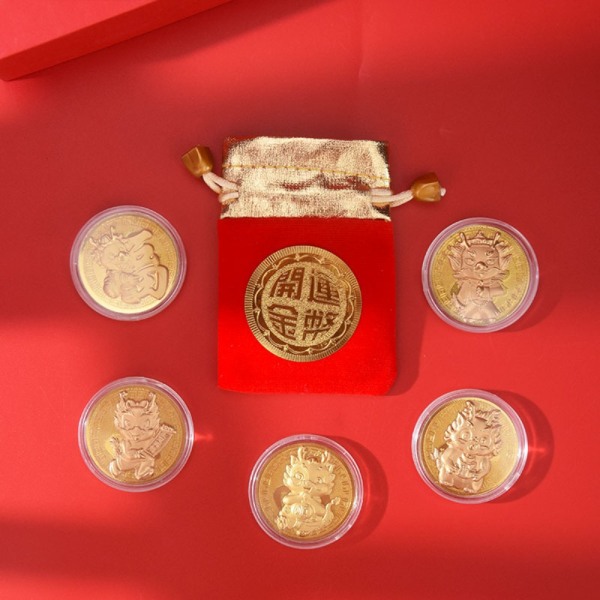 Minnesmynt Dragon Gold Coins STIL 1 STIL 1 Style 1