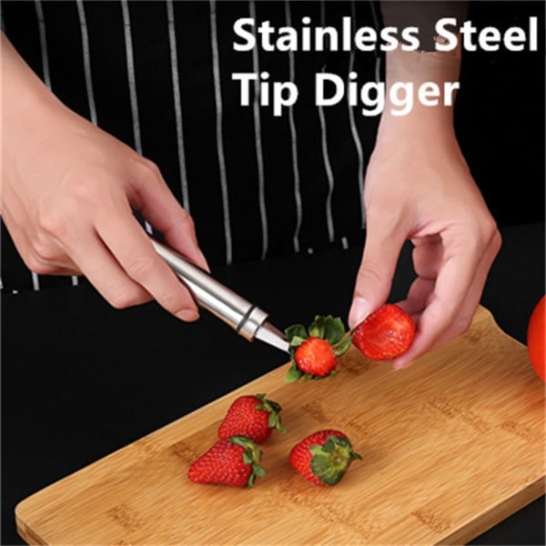 Strawberry Huller Tomat Stængel Corer Tool A A A