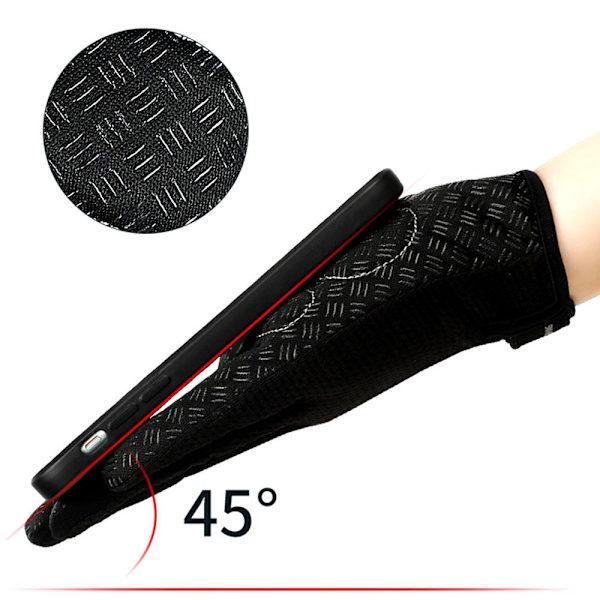 Motorcykelkørehandsker Helfinger vanter SORT L black L
