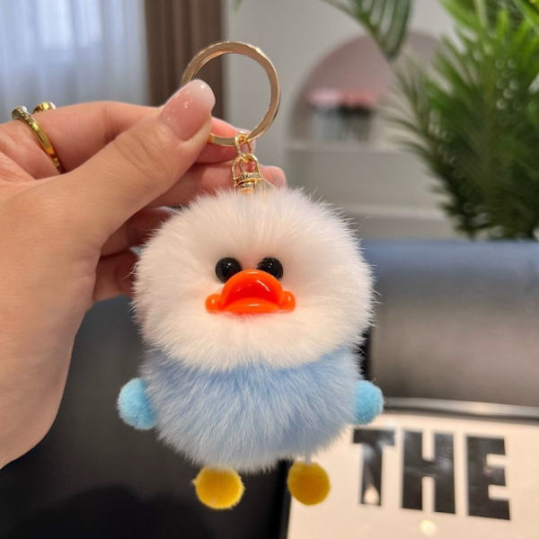 Pehmo Duckling-avaimenperä avainriipus VAALEANAINEN light pink
