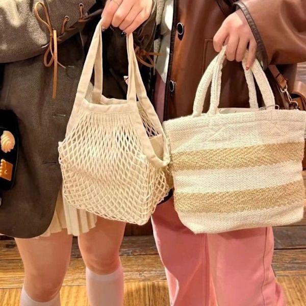 Mesh skuldertaske Net Turtle Tasker Shopping Opbevaring Håndtaske
