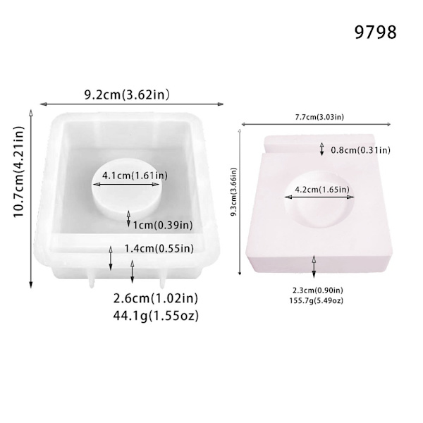 Canlde Holder Form Silikone Form 2 2 2