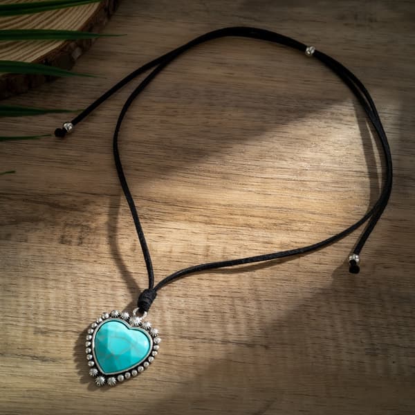 Turkos Love Hänge Justerbart Dragsko Halsband 2 2 2