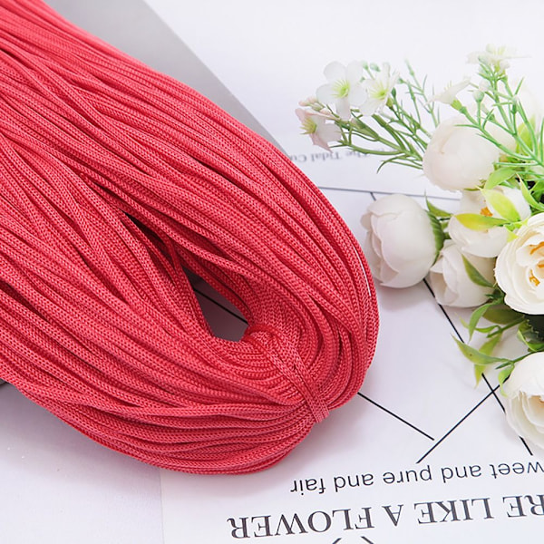 Macrame Rope Nylon Snor RØD RED