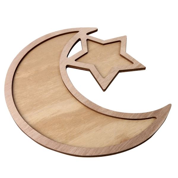 EID-puinen tarjotin Ramadan Kareem -ruokien esillepanoon C C