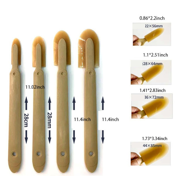 Gummi spatel spreder fugemasse Sealer applikator LITEN 2 STK small 2pcs