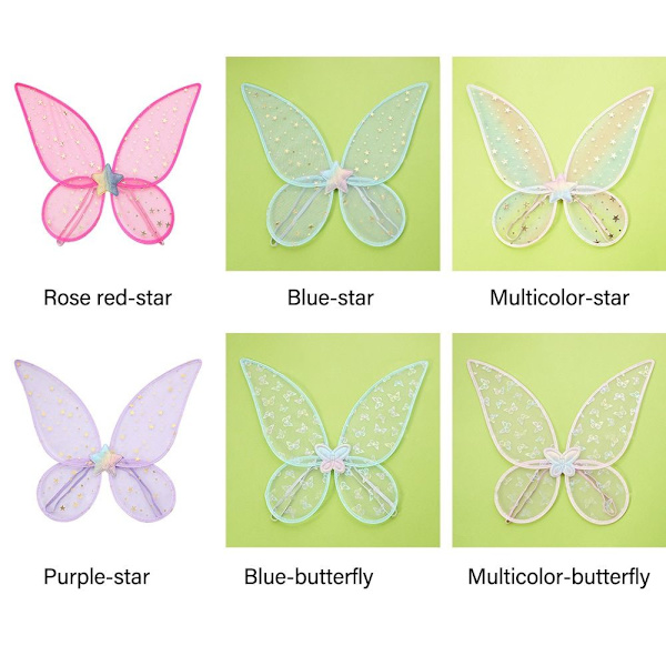 Fairy Wings Dress-Up Wings MULTICOLOR FJÄRIL FJÄRIL multicolor butterfly-butterfly