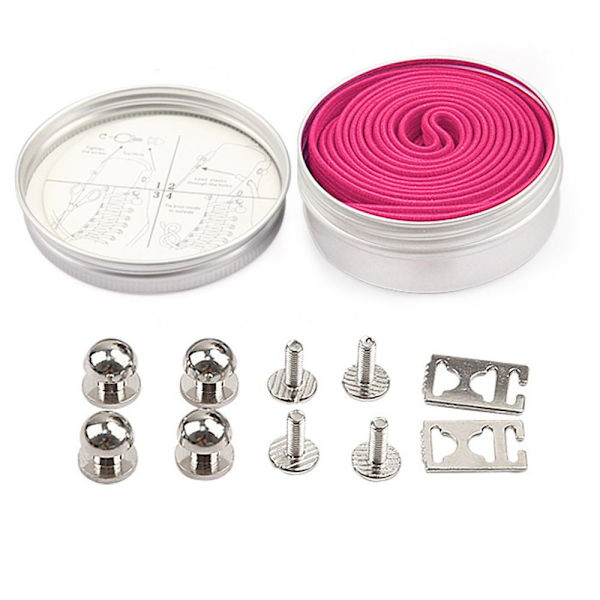 No Tie Snørebånd Indsæt Faste Snørebånd PINK Pink