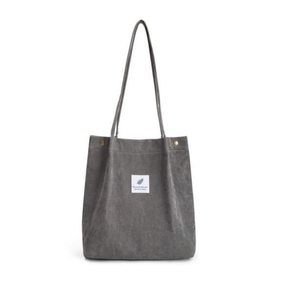 Kvinder Canvas Corduroy Tote Bags Håndtaske Dame WINE RED Wine red