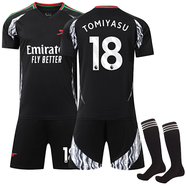 2024-2025 Arsenal Aawy Kids Adult Football Shirt Jersey No. 18 Tomiyasu 16