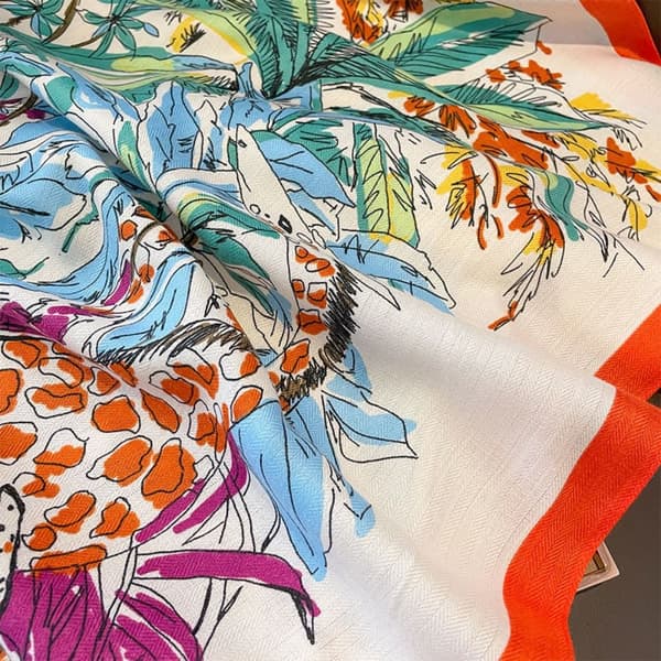 90x90cm Sidenscarf Strandsjal 5 5 5
