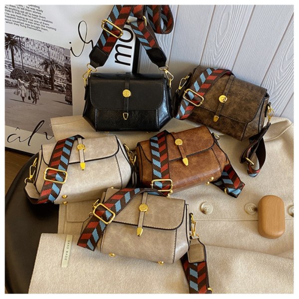Crossbody Bag Liten Firkantet Veske SVART black