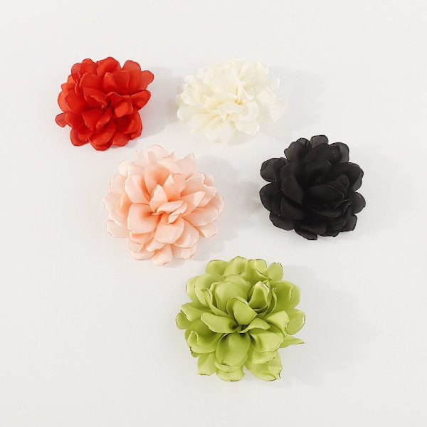 Romanttinen Rose rintakoru Kangas Ruusukukka Pin-up rintakoru MUSTA black