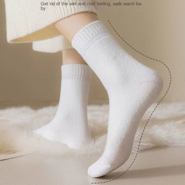 Winter Warmer Thicken Sock Cashmere Snow Socks SVART black